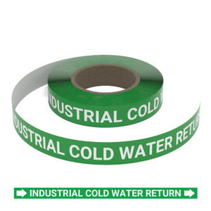 Industrial Cold Water Return - Pipe Marking Roll